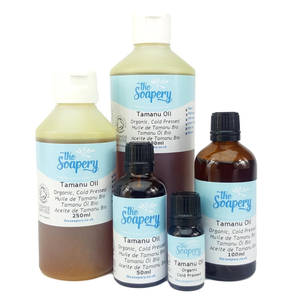 Organic unrefined virgin tamanu oil for skin, hair and scars
