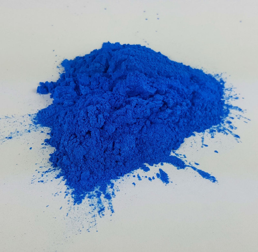 Electric blue cosmetic mica powder